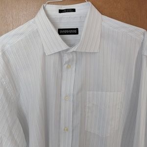 Hathaway Platinum Long Sleeve Shirt S 18 1/2 35-36